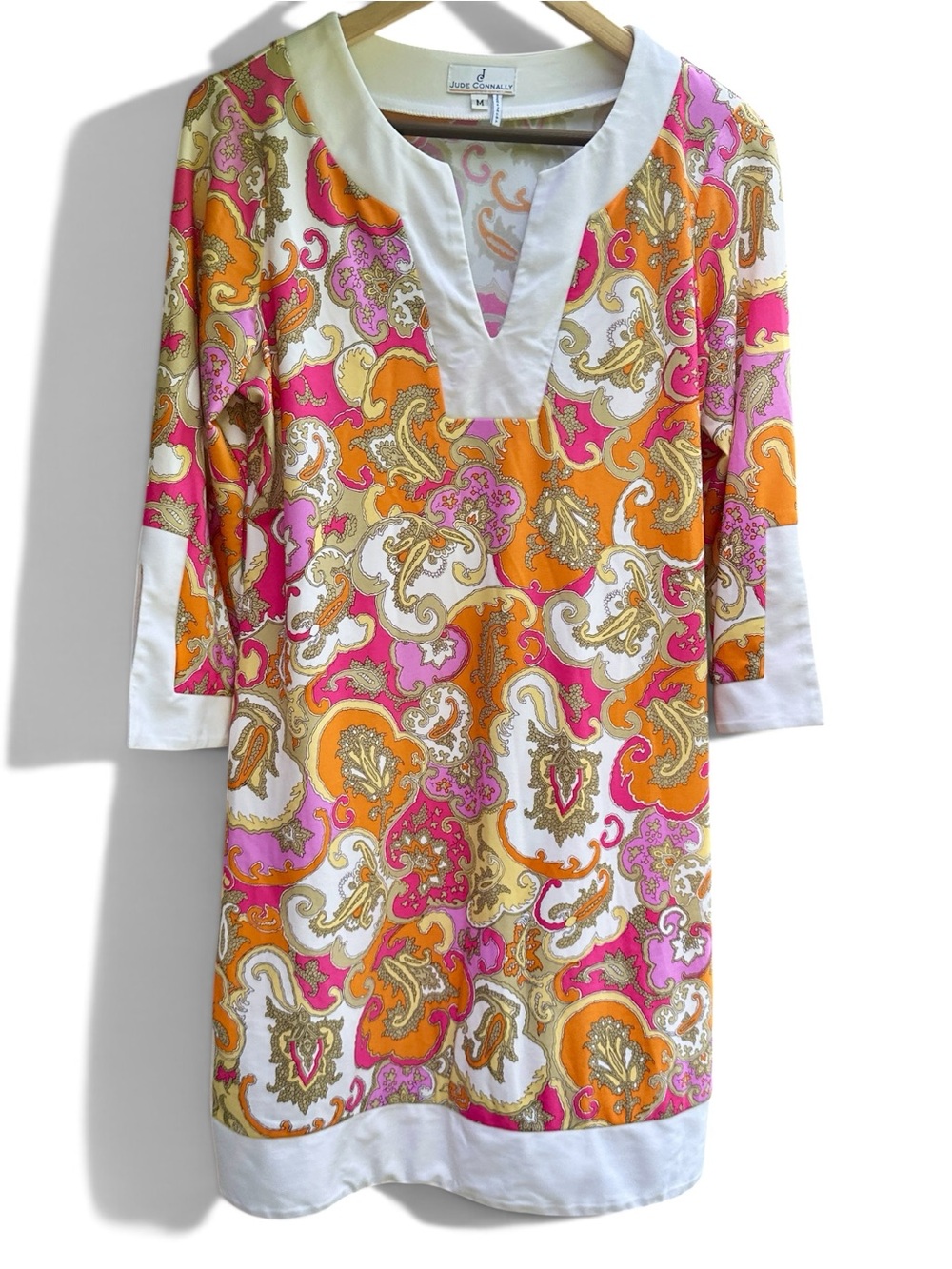 Jude Connally “Holly” Tunic Shift Dress | Size Med | Vibrant Paisley